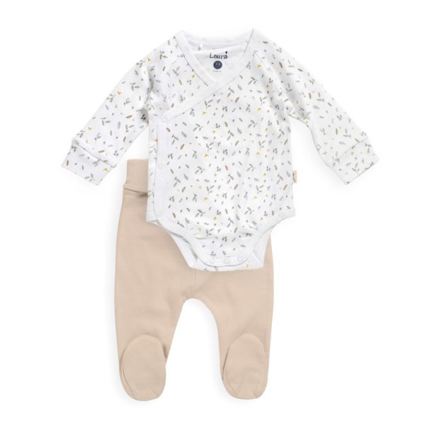 סט בגד גוף ורגלית פרחוני לורה