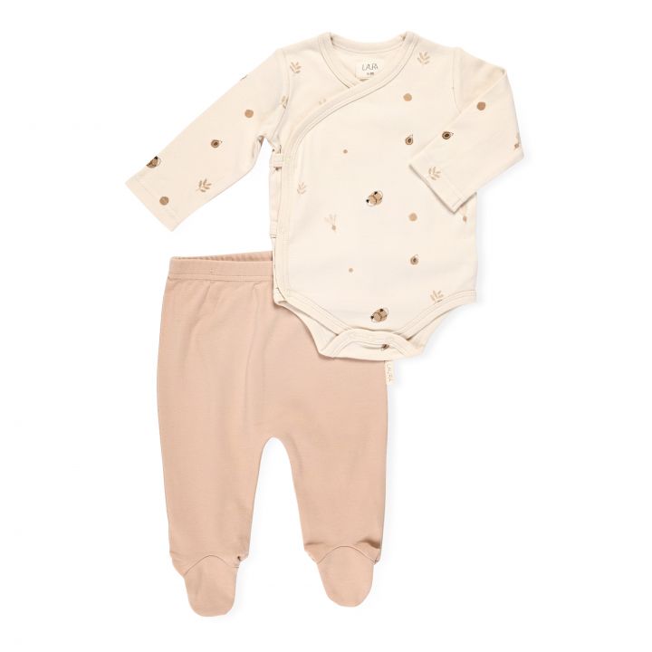 סט בגד גוף ורגליות צבעי מים חום